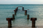 Sainte Anne - An old pontoon to access the sea