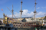 Gênes, Italie - Le galion pirate "Neptune" dans lequel fut tourné le film "Pirates" de Polanski.