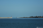 Saint-Vaast-La-Hougue - A yachtsman at the entrance to the port of Saint-Vaast-La-Hougue