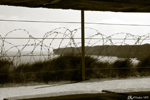 In a bunker, Pointe-Du-Hoc - In a bunker, B&W to make a picture like in 1945.