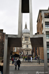 St Paul's Cathedral squeezed between two walls
