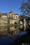 Amarante, reflection of the church of the São Gonçalo monastery