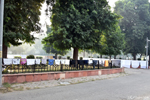 Delhi - Drying clothes on the street